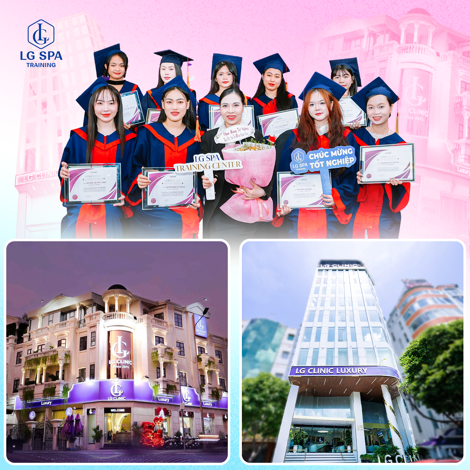 tốt nghiệp khóa học spa lg training center
