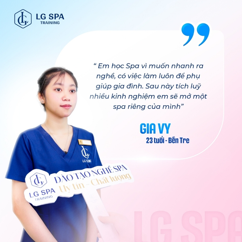 chia sẻ học viên sau khóa học spa tại lg spa training center