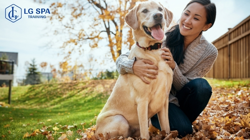 nữ giới học nghề chăm sóc thú cưng ngắn hạn